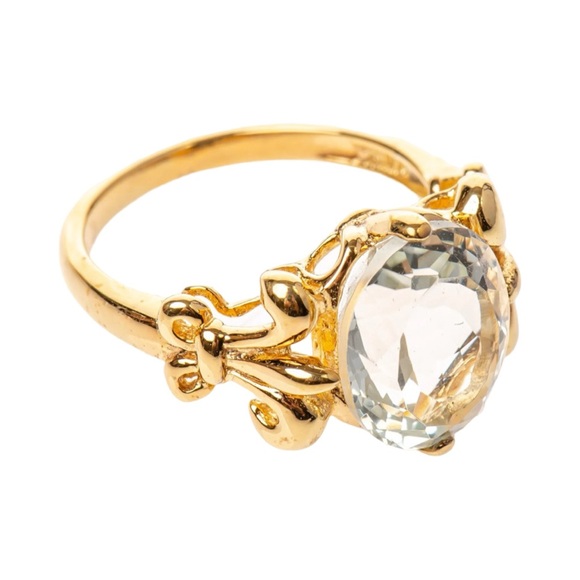 Aria Lattner 4.5CT GREEN TOPAZ FLEUR DE LIS RING - Picture 3 of 6